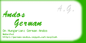 andos german business card